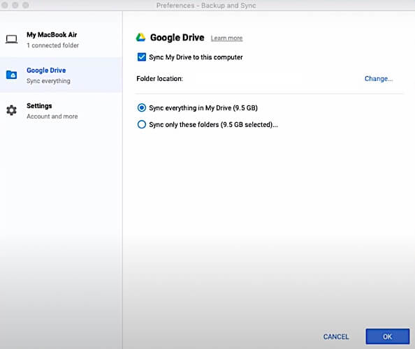 what are requsirements to download google drive for mac